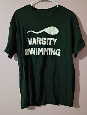 Danny Duncan Varsity Swimming Men's Swim T-Shirt - Dark Green